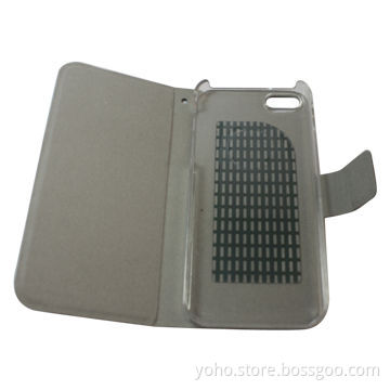 Leather Case with Plastic PC Cover for iPhone with Stick